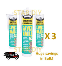 3 x No Nails Save Nails Adhesive Glue For Tube Bathroom Panels Wall Cladding