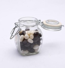 Package of 12 Small Square Glass Favor Jars with Lids - Useful Everywhere