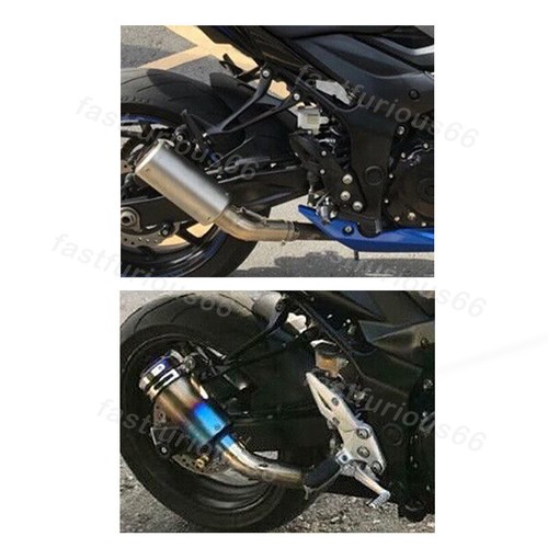 Slip on 51mm Exhaust Tips For Suzuki GSR750 BK750 GSX-S750 Muffler Mid Link Pipe - Picture 4 of 13
