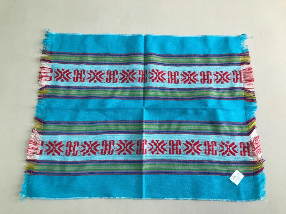 6 PIECE SET MEXICAN XLARGE NAPKINS , TABLE PLACE MAT , 25" X 18"  ,MIX COLORS 1  - Image 2 of 2