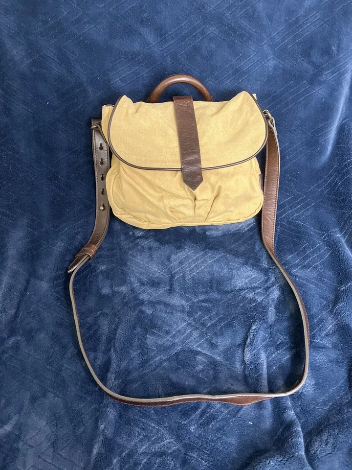 Bolso Bandolera Pequeño De Colección Duluth Trading Co Lona y Cuero Foto 4 de 4