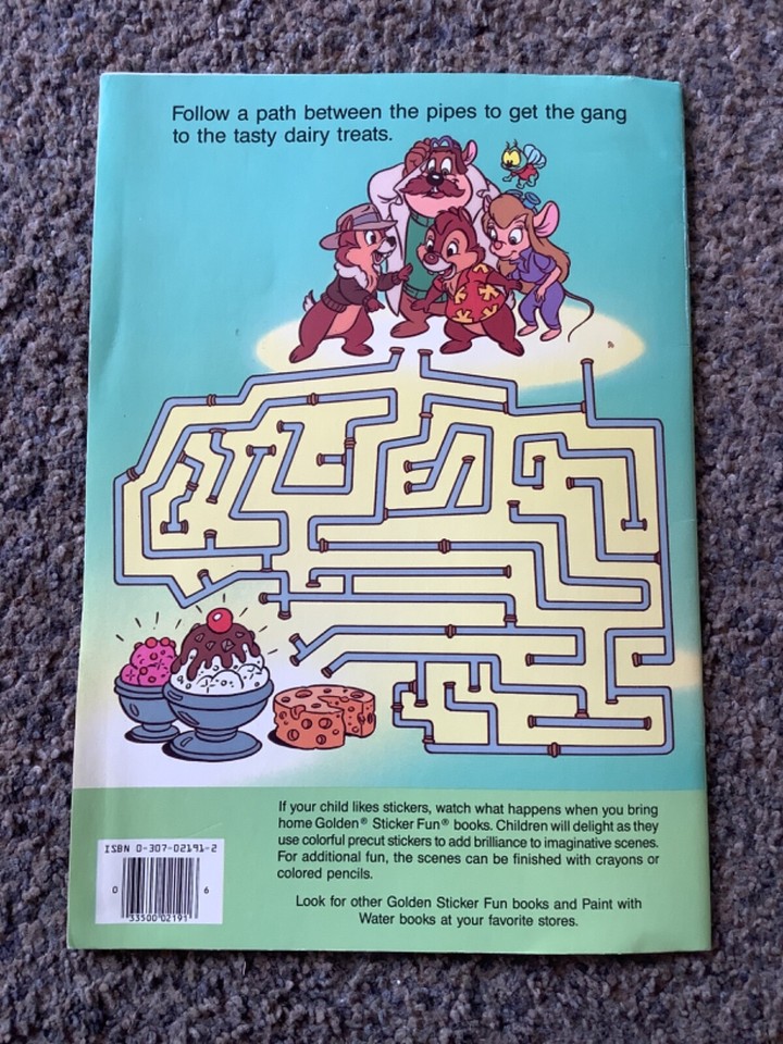 Chip N Dale Rescue Rangers Sticker Fun Book-O | eBay