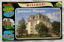 Art Scenes Governors Mansion Greetings From Missouri Vintage Postcard 
