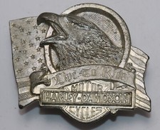 1997 Harley Davidson Live to Ride Belt Buckle Eagle Flag Bar and Shield