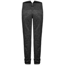 Mens Apocrypha Trousers Pants Steampunk Black Brocade Vintage Gothic Victorian
