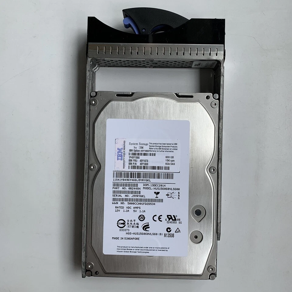 49Y1870 49Y1866 49Y1869 IBM 600GB 15K 6GB LFF SAS 3.5'' Hard Drive W/TRAY - Image 2 of 4