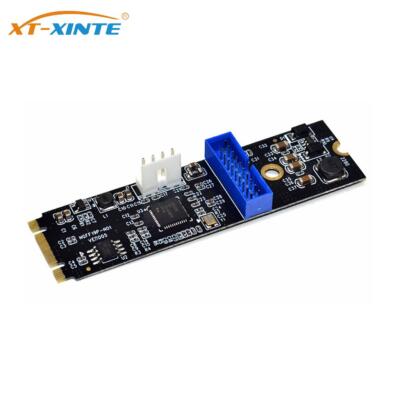 For M.2 NGFF NVME to USB 3.0 19pin Header Expansion PCI-E KEY B-M/M Adapter Card