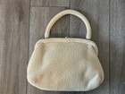 50s Vintage Lumured Corde Bead Purse Handbag Kisslock Clorure Rare EUC