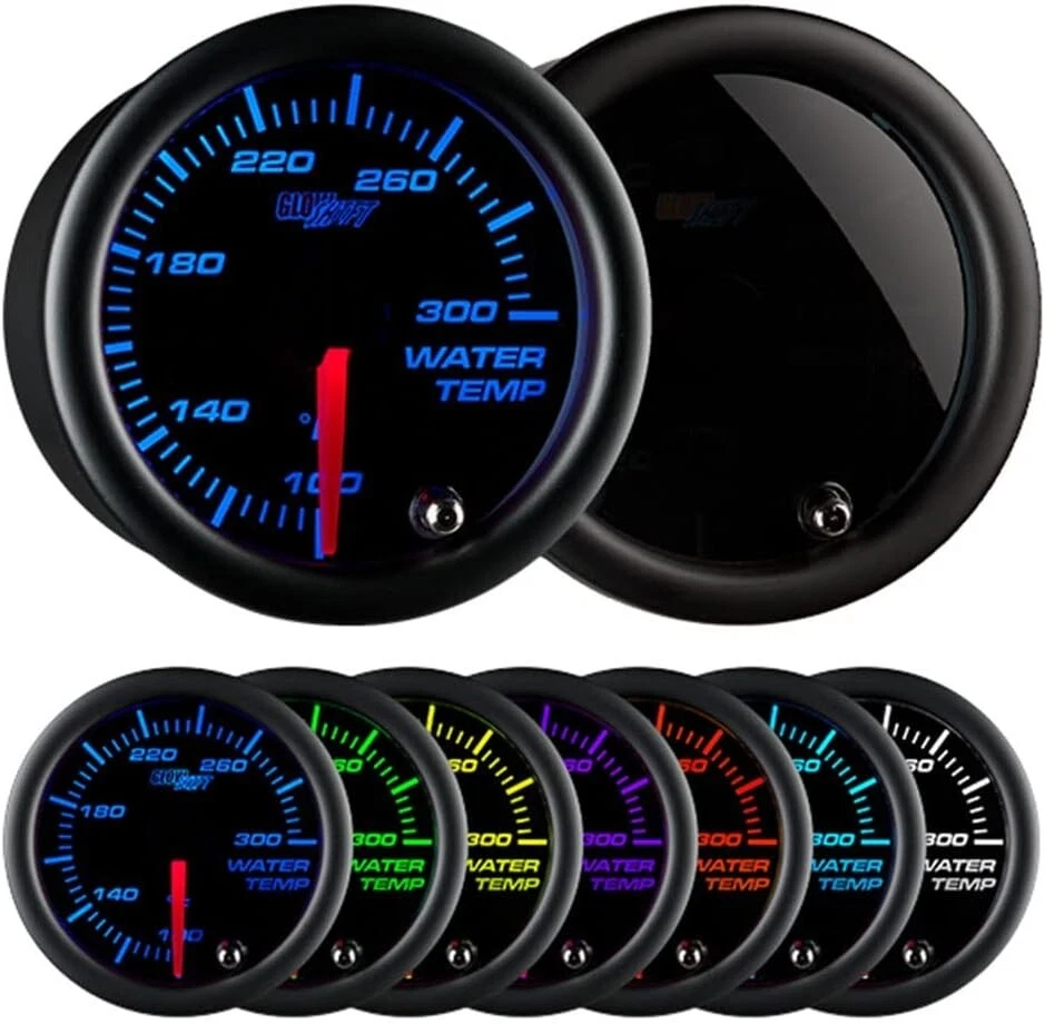 Aluminum 2-1/16" Water Temperature Gauge with 7 Color Modes & Easy Installation - Image 3 of 4