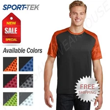 Sport-Tek Mens Dry Fit CamoHex Moisture Wicking Colorblock T-Shirt M-ST371