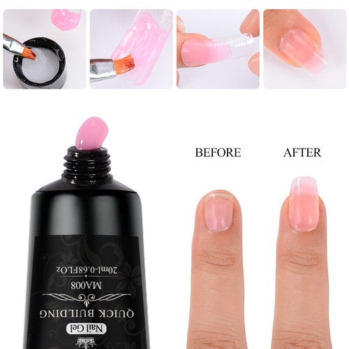 MEET ACROSS Quick Building Nail Tips Extension Builder Soak Off UV/LED Nails Gel eBay