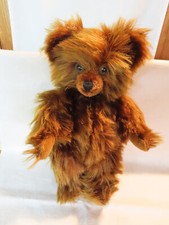 Vintage Knickerbocker mohair jointed teddy bear with original tag, early 1950s