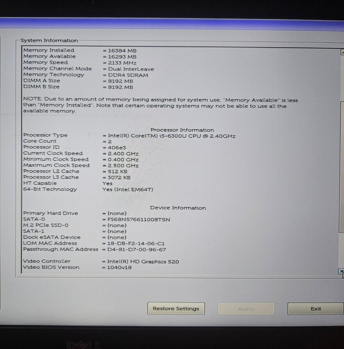 Dell Latitude E5470 (14 Zoll 250 GB SSD, i5-6300U @ 2,40GHz, 16GB, DE) Top X1