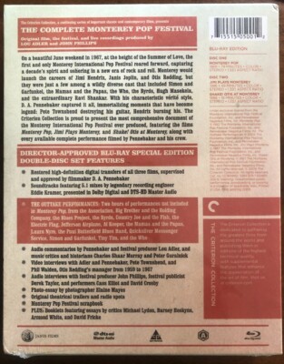 The Complete Monterey Pop Festival (Blu-ray Disc, 2009, 2-Disc Set