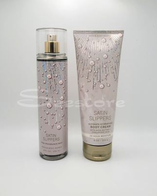 Bath & Body Works Satin Slippers Body Mist & Body Cream 8 fl oz