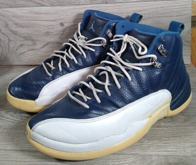 Jordan 12 Retro Obsidian 2012 White French Blue Sz