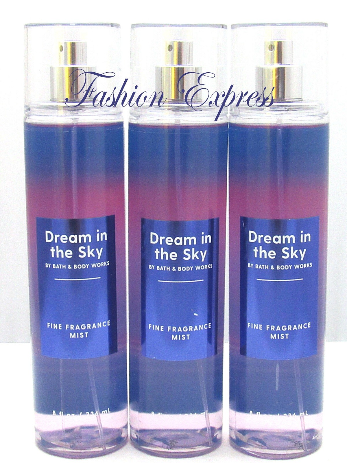 BATH & BODY WORKS DREAM IN THE SKY BODY MIST SPRAY 8 FL OZ (LOT OF 3