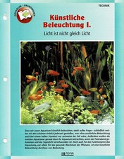 Künstliche Beleuchtung fürs Aquarium / Aquariuminfokarte