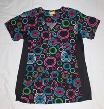 Ladies WONDER WINK scrub top shirt Size small