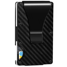 Men AirTag Wallet Case Credit Card Money Clip Holder RFID Blocking Air Tag Cover