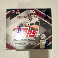 2026 Topps Flagship Football JUMBO Hobby Box Factory SEALED Auto + Relic NFL