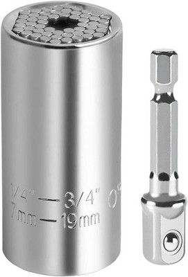 Universal Socket Set (7-19mm), Multifunktions Universal Socket Tool mit Bohrer