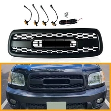 Front Grille Fits For 1st Gen 2001- 2004 Sequoia Upper Bumper Grill W/E Lights