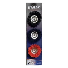 Dico Nyalox 2.5 in. D X 1/4 in. X 1/4 in. D Crimped Nylon Cup Brush 4500 rpm