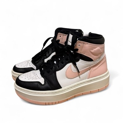 Nike Air Jordan 1 High Platform US Womens 7.5 Black/White/Pink Leather
