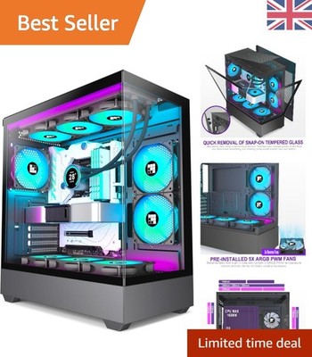 F1 ATX PC-Gehäuse - Dual Chamber Design & High Airflow mit Tempered Glass