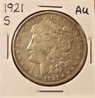 1921 S - Morgan Silver Dollar -  Almost Uncirculated