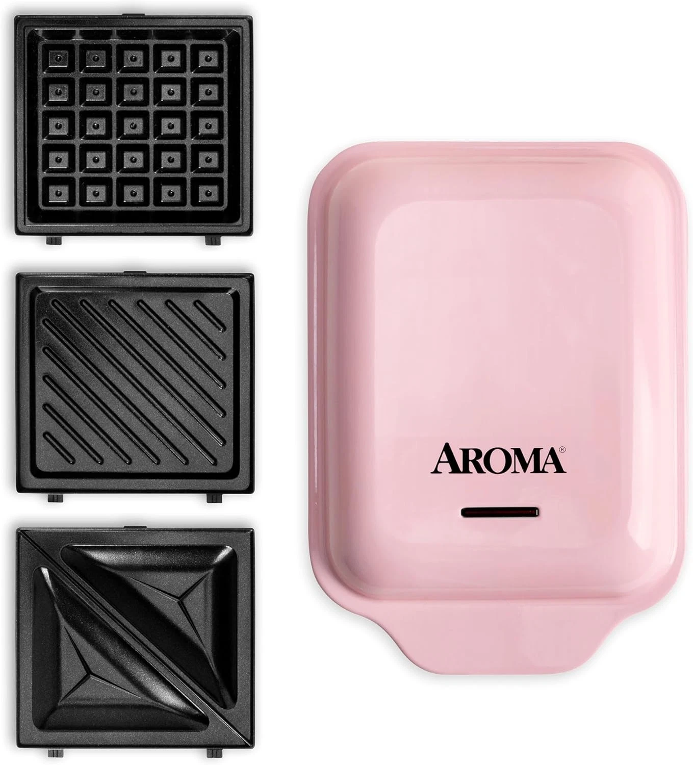 ® 3-in-1 Panini Press Sandwich Grill & Waffle Maker W/ Removable Ceramic Coated
