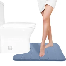 Yimobra Memory Foam Toilet Bath Mat U-Shaped, 24 X 20 Inches,Soft and Comfort...