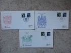 NOV 1974 SET OF THE 3 STUART FIRST DAY COVERS WITH APPROPRIATE HANDSTAMPS