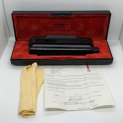 HOHNER CX12 Chromatic Harmonica Black Plastic Matte Finish with Case