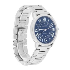 Cartier Ronde Solo XL Blue Dial Automatic Steel Mens Watch WSRN0023 Papers 4