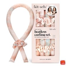 Kitsch Satin Heatless Curling Set Sunset Tie Dye Flexible Hair Roller 3pc-2pack