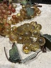 5 Vintage Amber Champagne Faceted Lucite Bead Acrylic  Cluster Grapes Leaf — photo 5