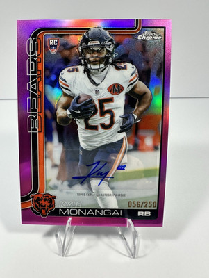 2025 Topps Chrome Kyle Monangai RA-KYM RC Auto Pink Refractor /250