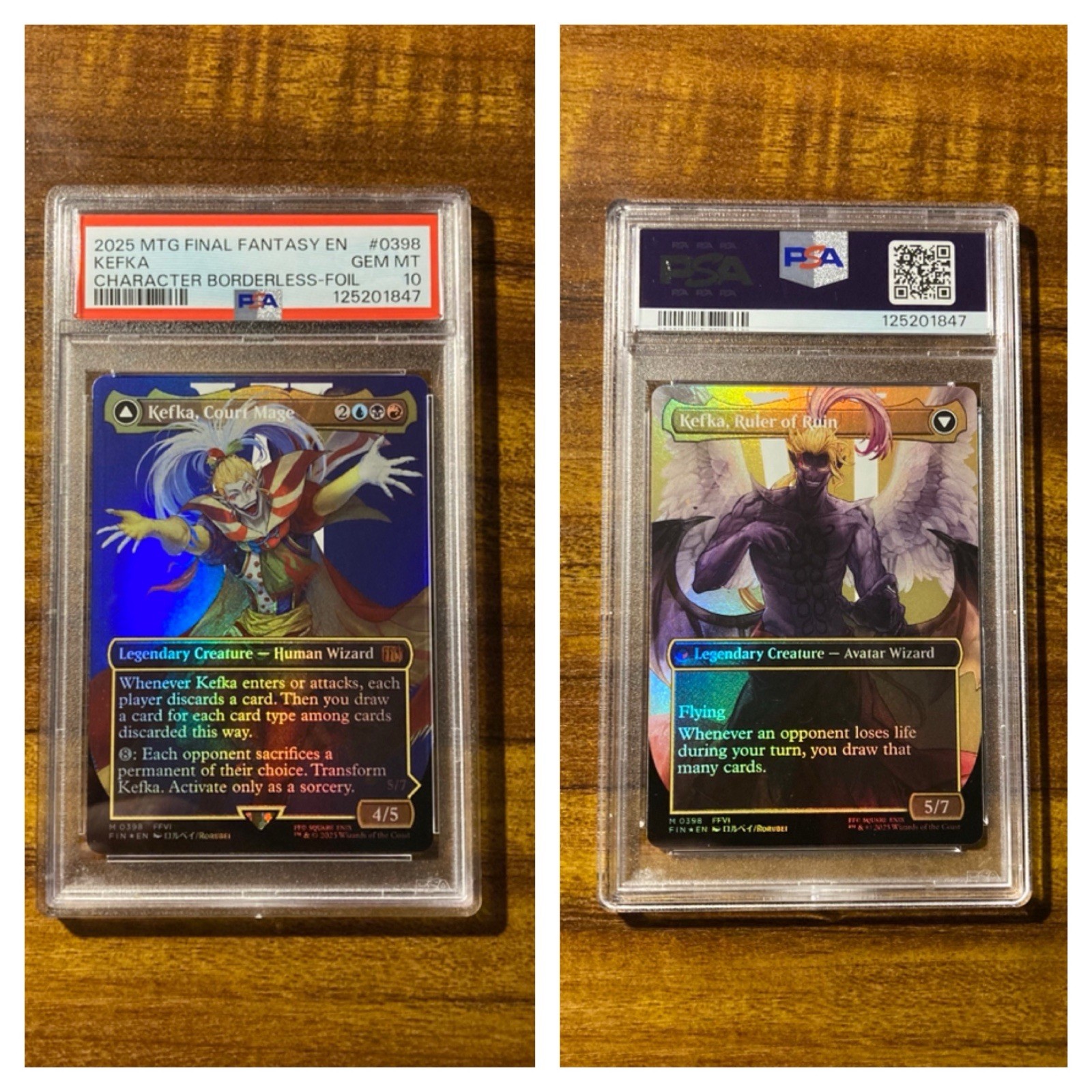 MTG✨KEFKA, COURT MAGE Borderless REVS/FLIP FOIL✨FIN Final Fantasy PSA 10 MYTHIC