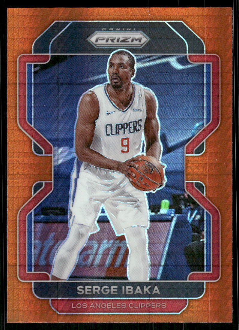 2021-22 Panini Prizm #18 Serge Ibaka Hyper Orange SSP