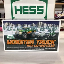 Hess Monster Truck & 2 Motorcycles - New In Box  2007 Vintage- Free S&H