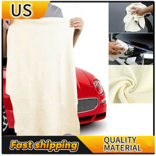 Natural Chamois Leather Car Drying-Towel Cleaning Cloth Shammy Towel Beige