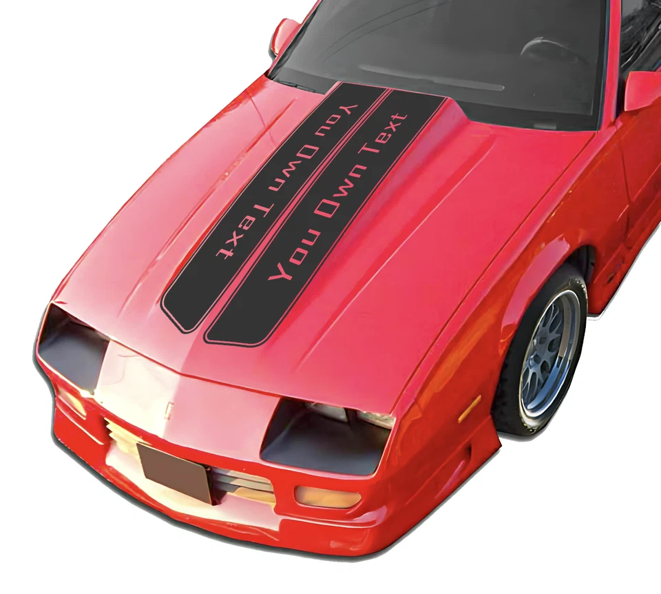 Rally Hood Decals Racing Stripes Fit Any Car or Truck DIY Add your Own Text Foto 2 de 4