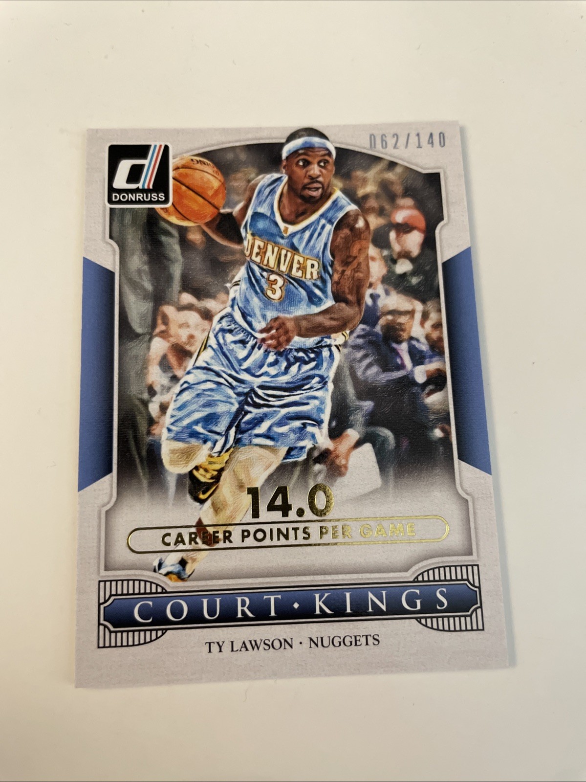 Ty Lawson #21 Basketball Cards 2014 Panini Donruss Court Kings trading card — raw and PSA graded price guide