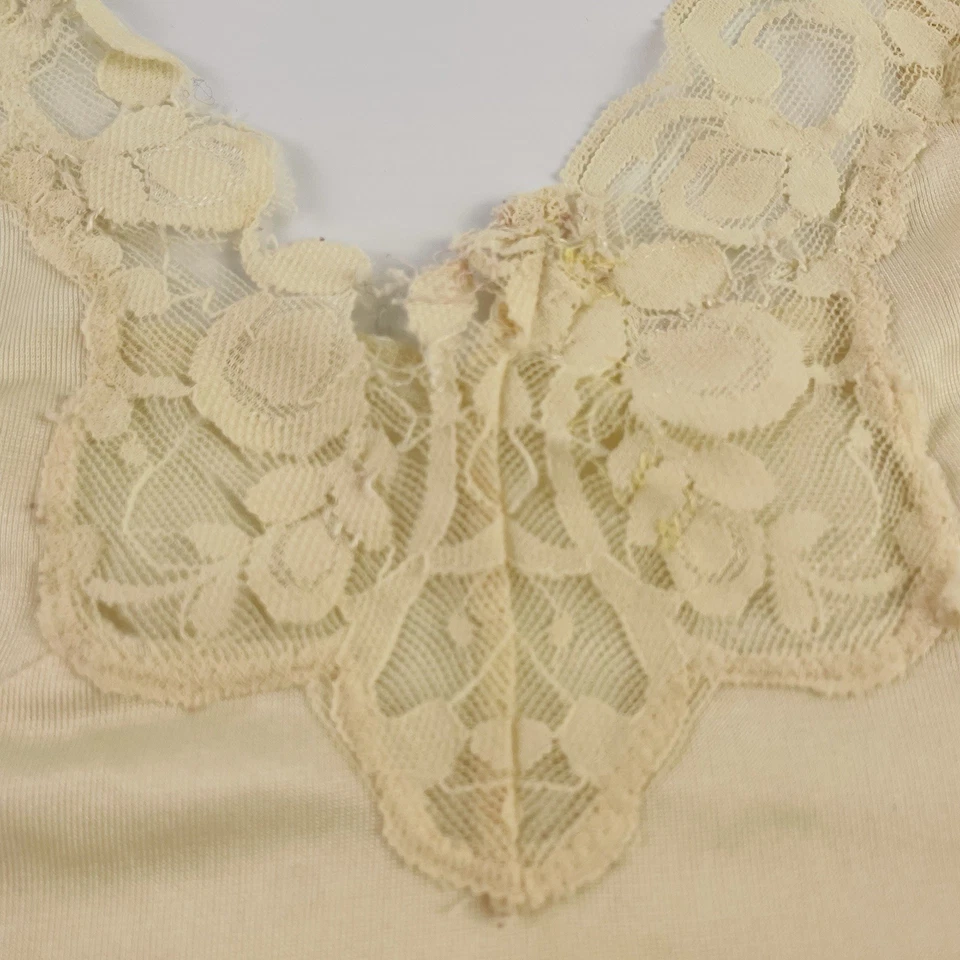 Vintage Kayser Nylon Camisole Cami Lingerie Beige Skin Tone, Adj Straps Size 12 - image 2 of 4