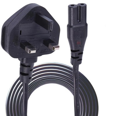 UK Stecker Netzkabel Stromkabel 2 Pin für Playstation 4 & PS4 Slim Xbox One 2M