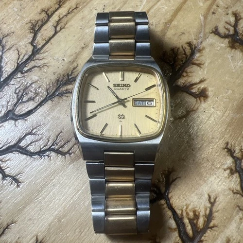 Vintage Seiko SQ Gold-Tone Quartz Watch 7123-5070 Watch Needed