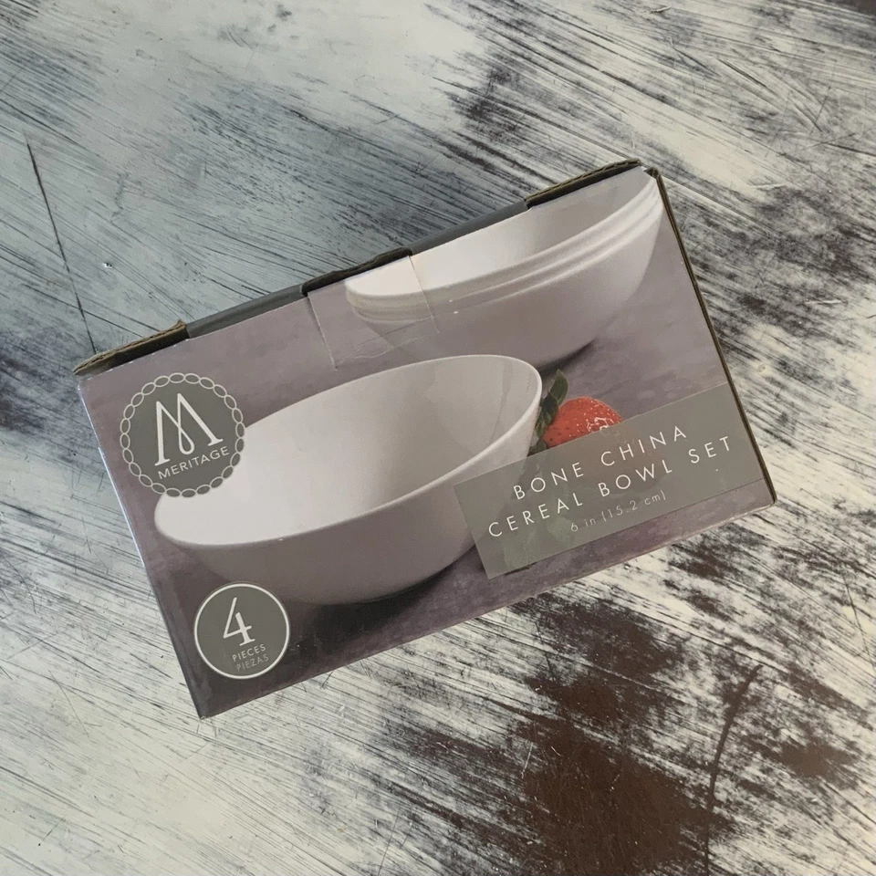 Meritage Bone China Cereal Bowl Set - Image 3 of 4