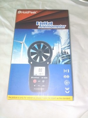 Holdpeak Anemometer HP-866B Wind Speed And Temperature Gauge Open Box